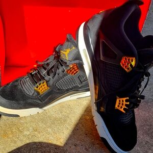 Jordan Black and Gold Sneakers Athletic Performance